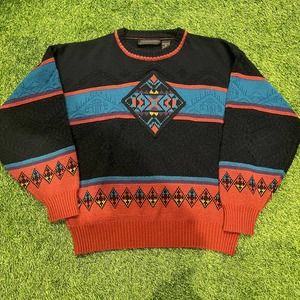 Vintage Michael Gerald Aztec Tribal Sweater